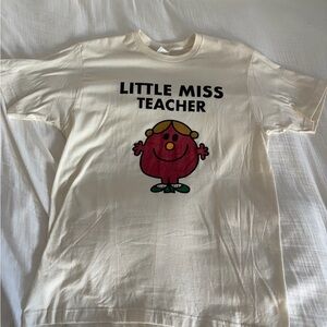 NWOT Little Miss Teacher T-Shirt - Cream